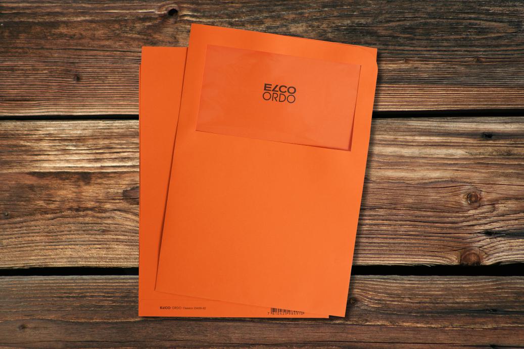 Ordnungsmappen mit Sichtfenster 220x310 mm Orange 120 g/qm